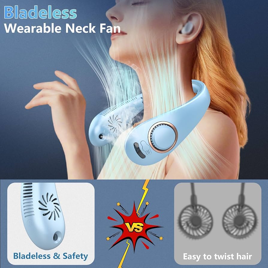 Portable Rechargeable Neck Fan