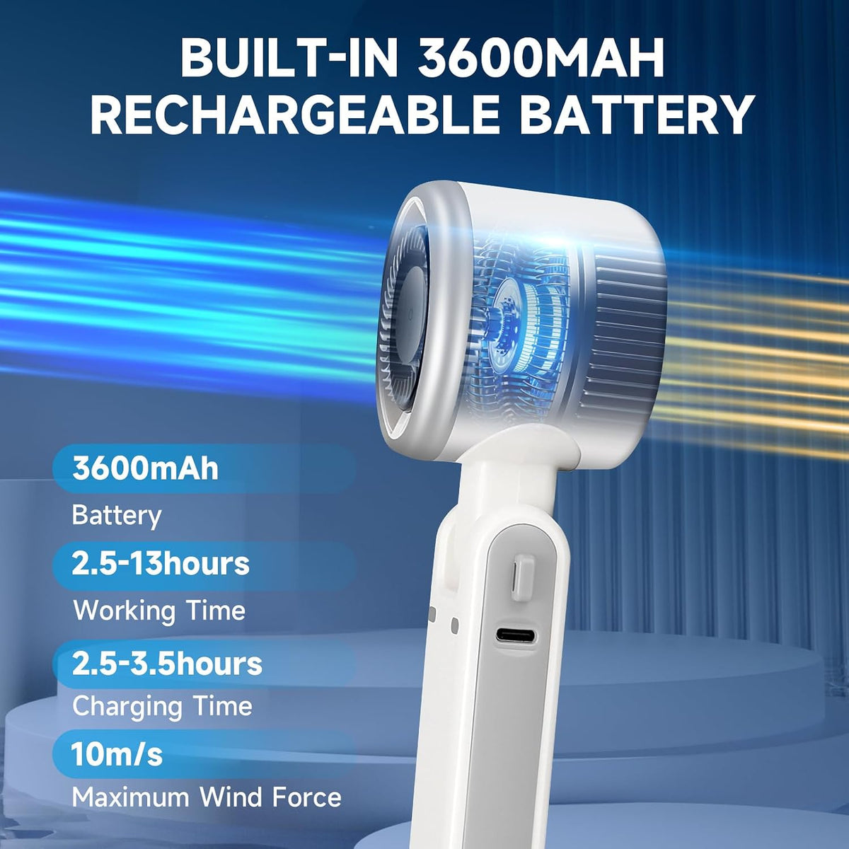 Portable Cordless Mini Fan – Smart & Safe Cooling