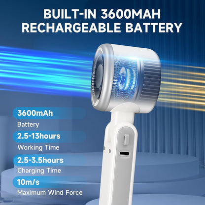 Portable Cordless Mini Fan – Smart & Safe Cooling