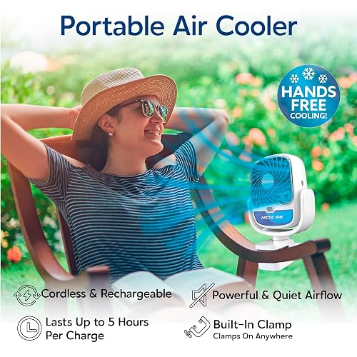 🌬️ Portable Clip-On Rechargeable Fan with Mist Spray
