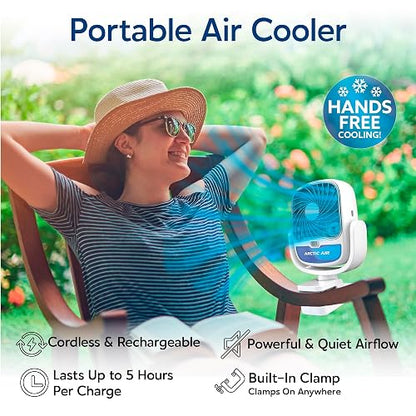 🌬️ Portable Clip-On Rechargeable Fan with Mist Spray