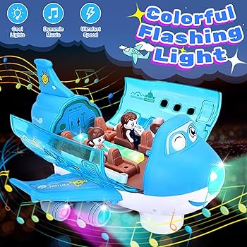 Lightning & Musical 360 Rotating Gear Airplane