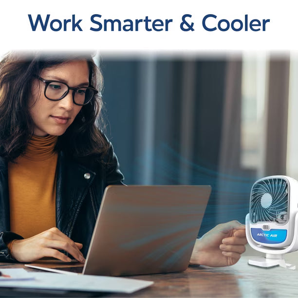 🌬️ Portable Clip-On Rechargeable Fan with Mist Spray