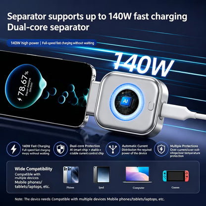 ⚡ Auto Eject Magnetic Fast Charging Adapter