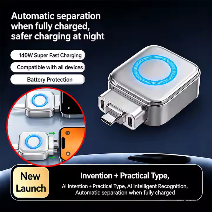 ⚡ Auto Eject Magnetic Fast Charging Adapter